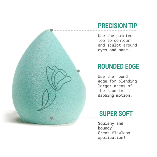 Microfiber Makeup Sponges 2-Pack – Bamboo Dual-Layer Blenders