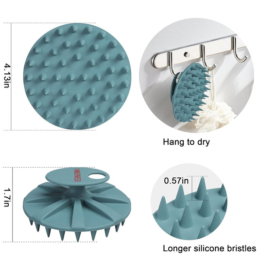 INNERNEED Silicone Scalp Massager Shampoo Brush Dark Green – photo 2 of 6
