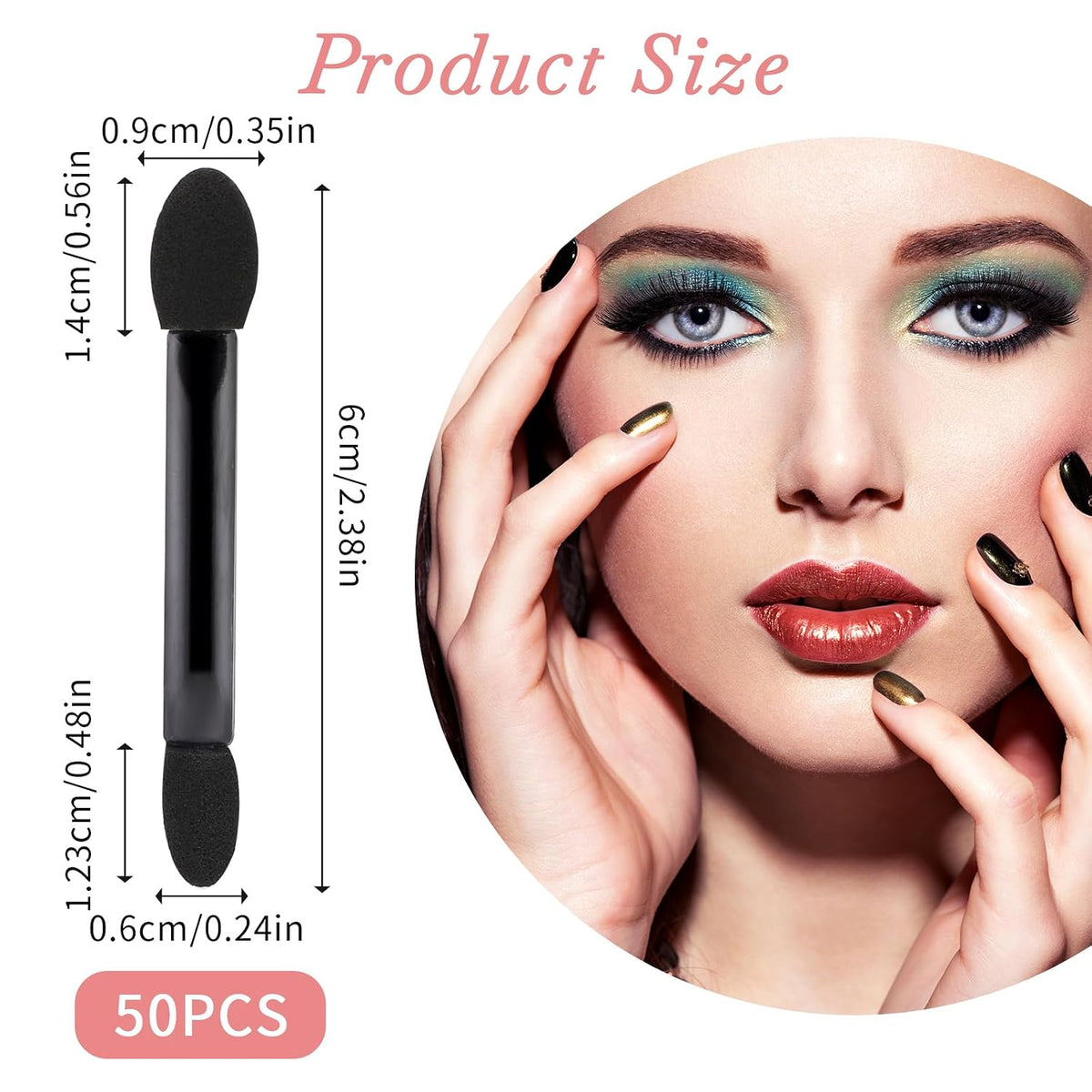 50-Piece Disposable Eyeshadow Sponge Applicators – photo 2 of 7