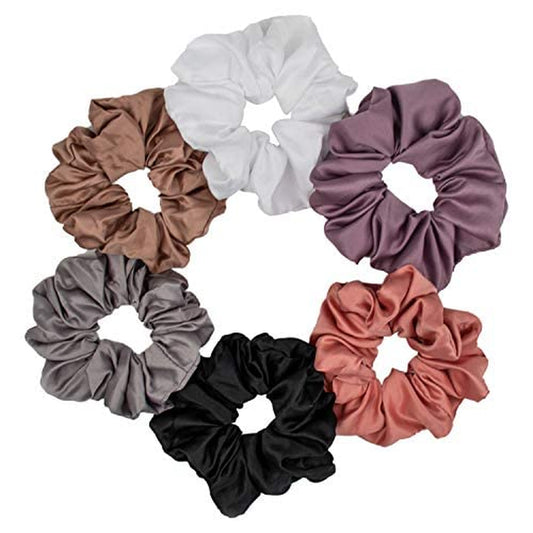 Satin Scrunchies 6-Pack – Soft Hair Ties