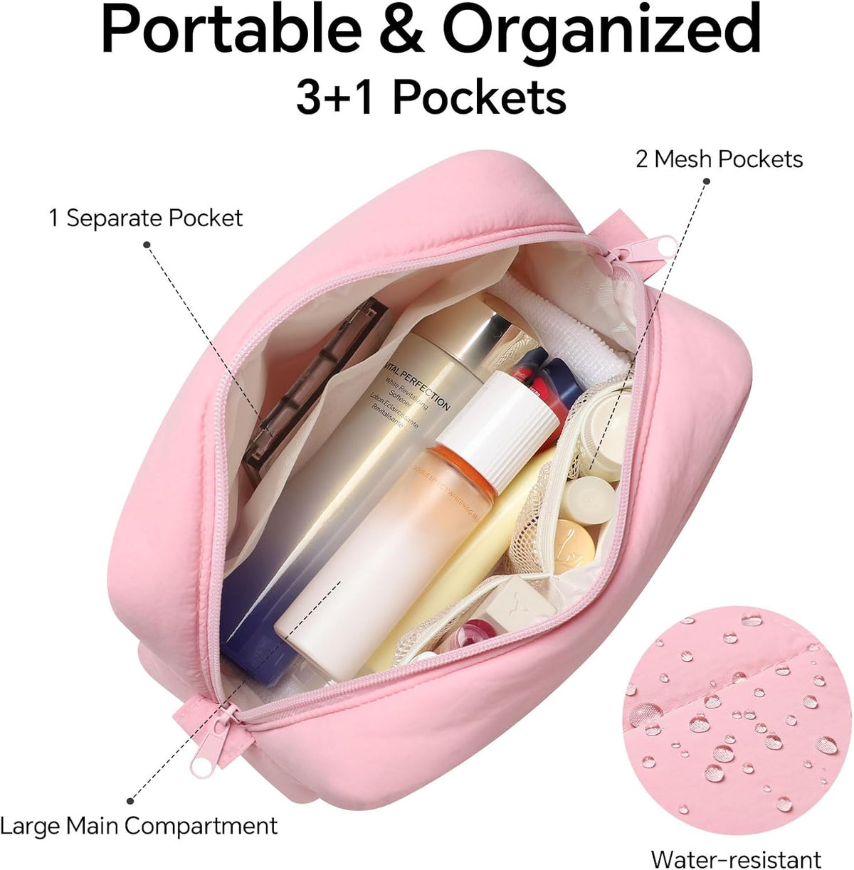 Satera Sisters Beauty Quilted Makeup Bag – photo 3 of 7