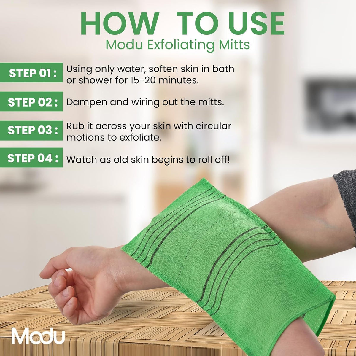 Modu Korean Exfoliating Mitts 4-Pack – photo 2 of 6