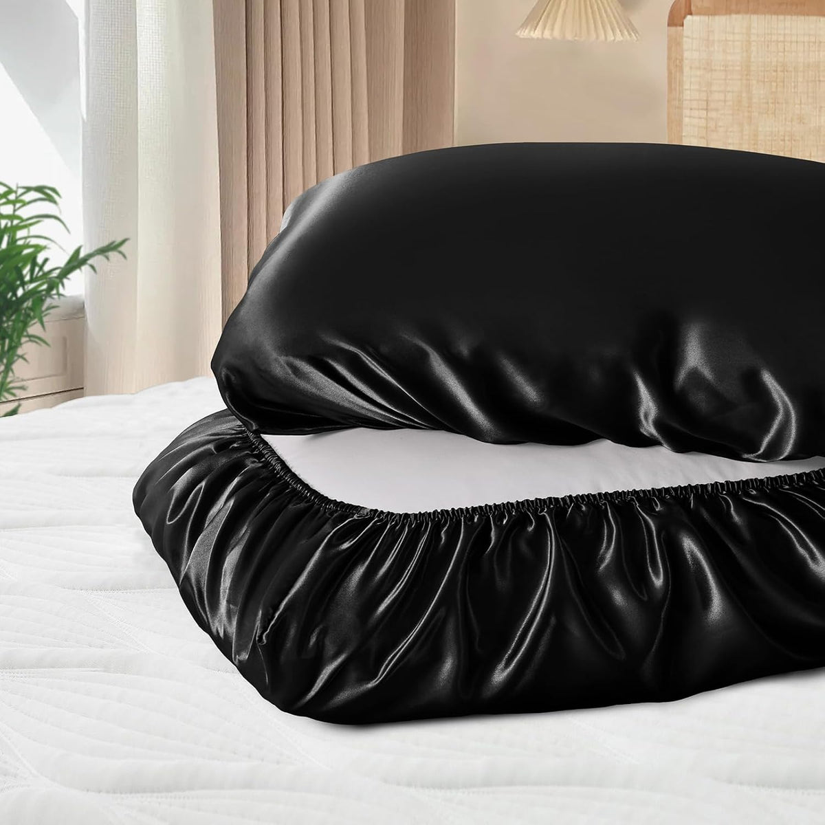 Satera Sisters Beauty Black Satin Pillowcase 2-Pack – photo 7 of 7