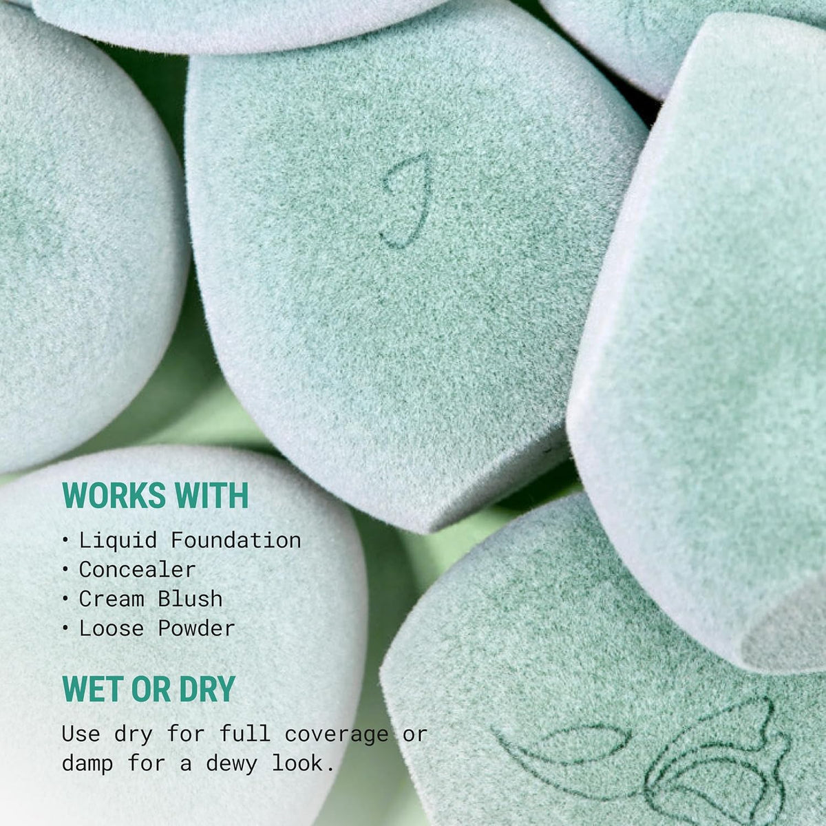 Microfiber Makeup Sponges 2-Pack – Bamboo Dual-Layer Blenders