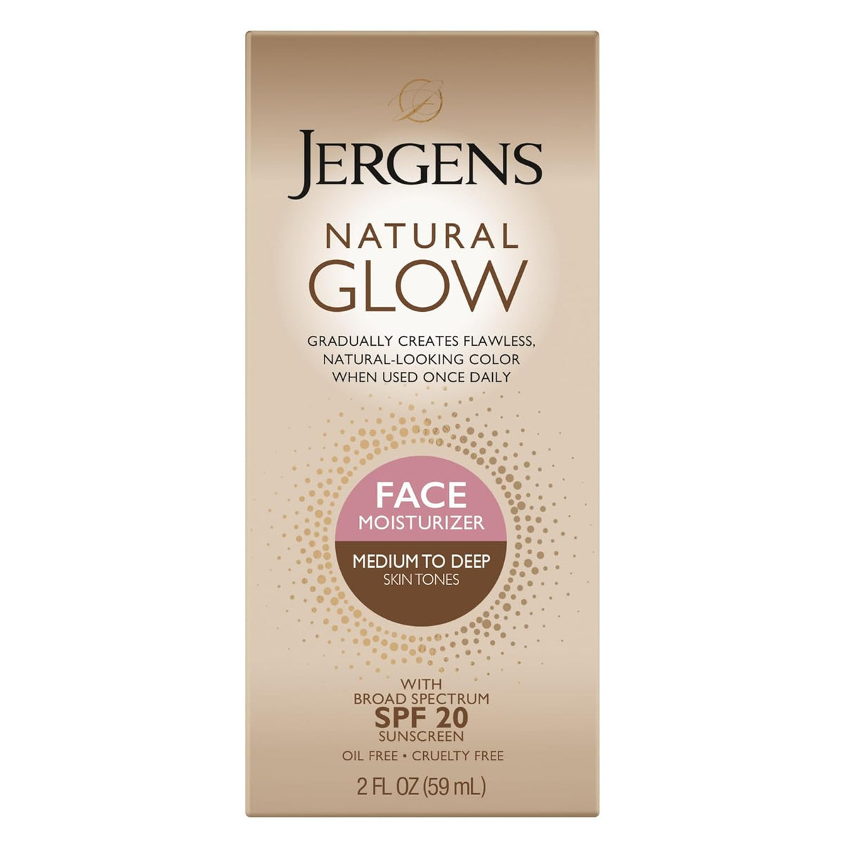 Jergens Natural Glow Face Moisturizer SPF 20 Medium to Deep – main photo