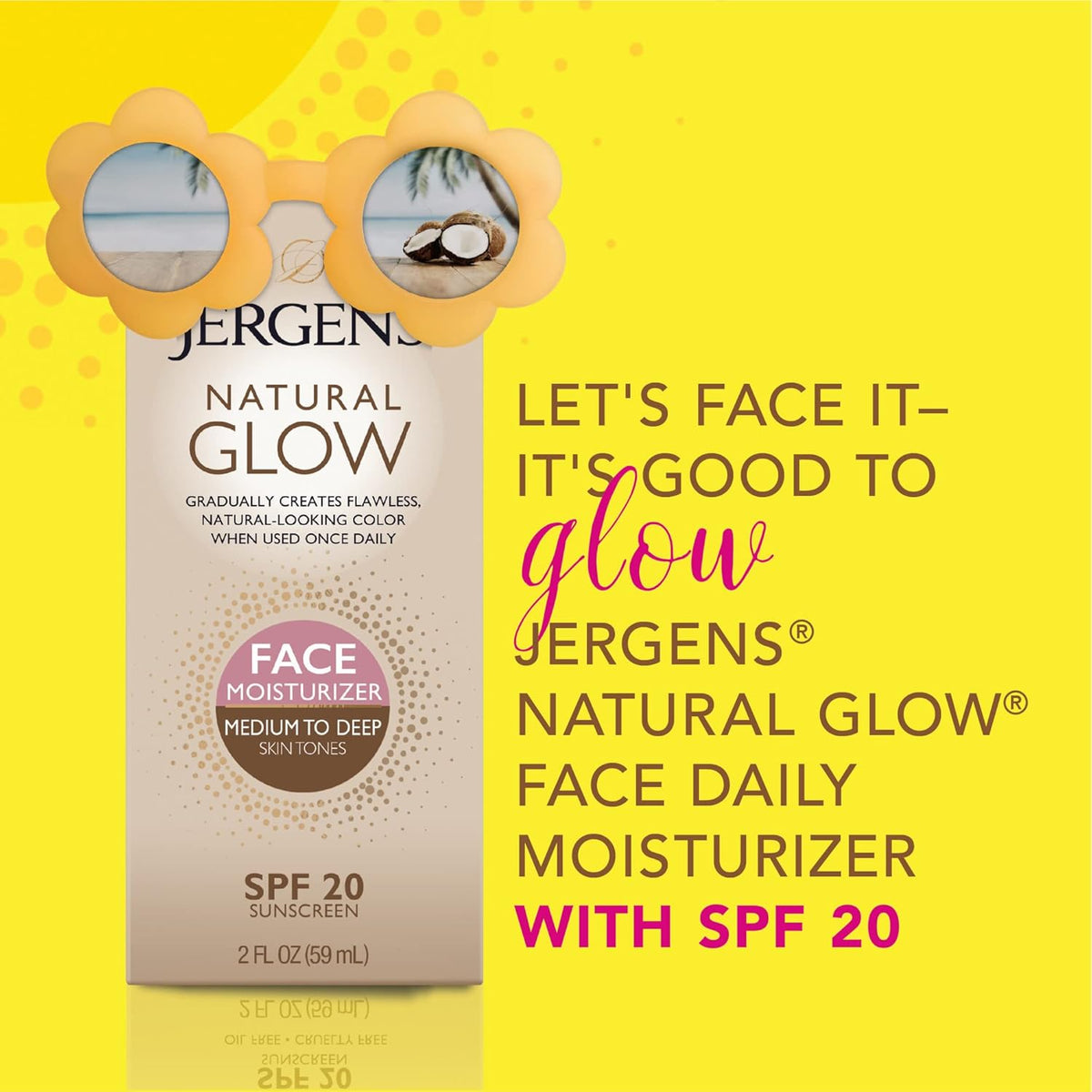 Jergens Natural Glow Face Moisturizer SPF 20 Medium to Deep – photo 4 of 8