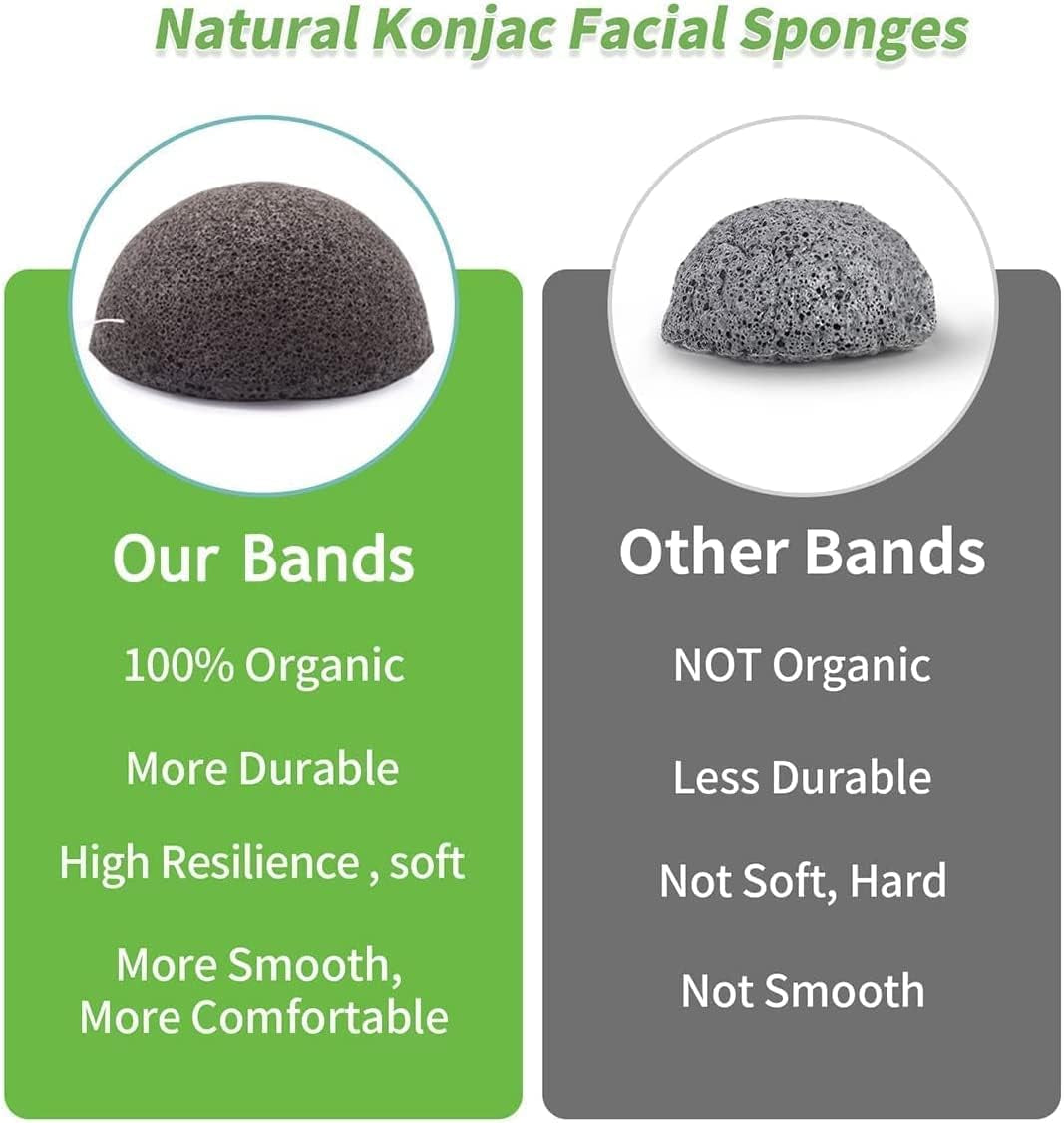 Konjac Facial Sponges 6-Pack – Gentle Cleanse